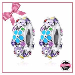 PAIR** Flower Arrangement Spacer Charms